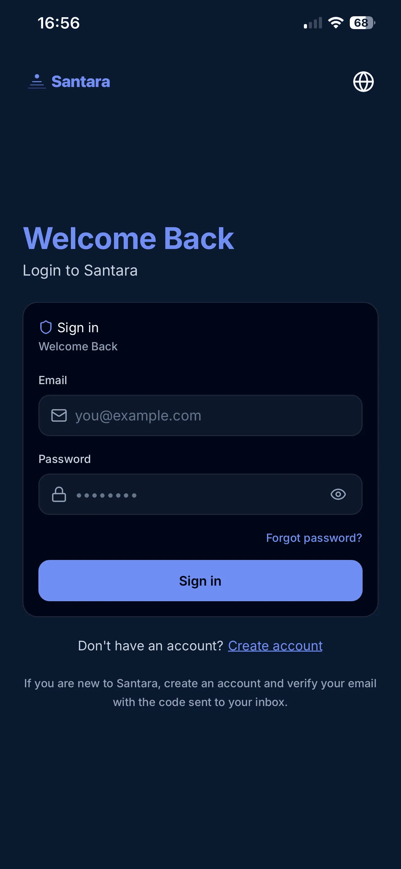 Login Screen