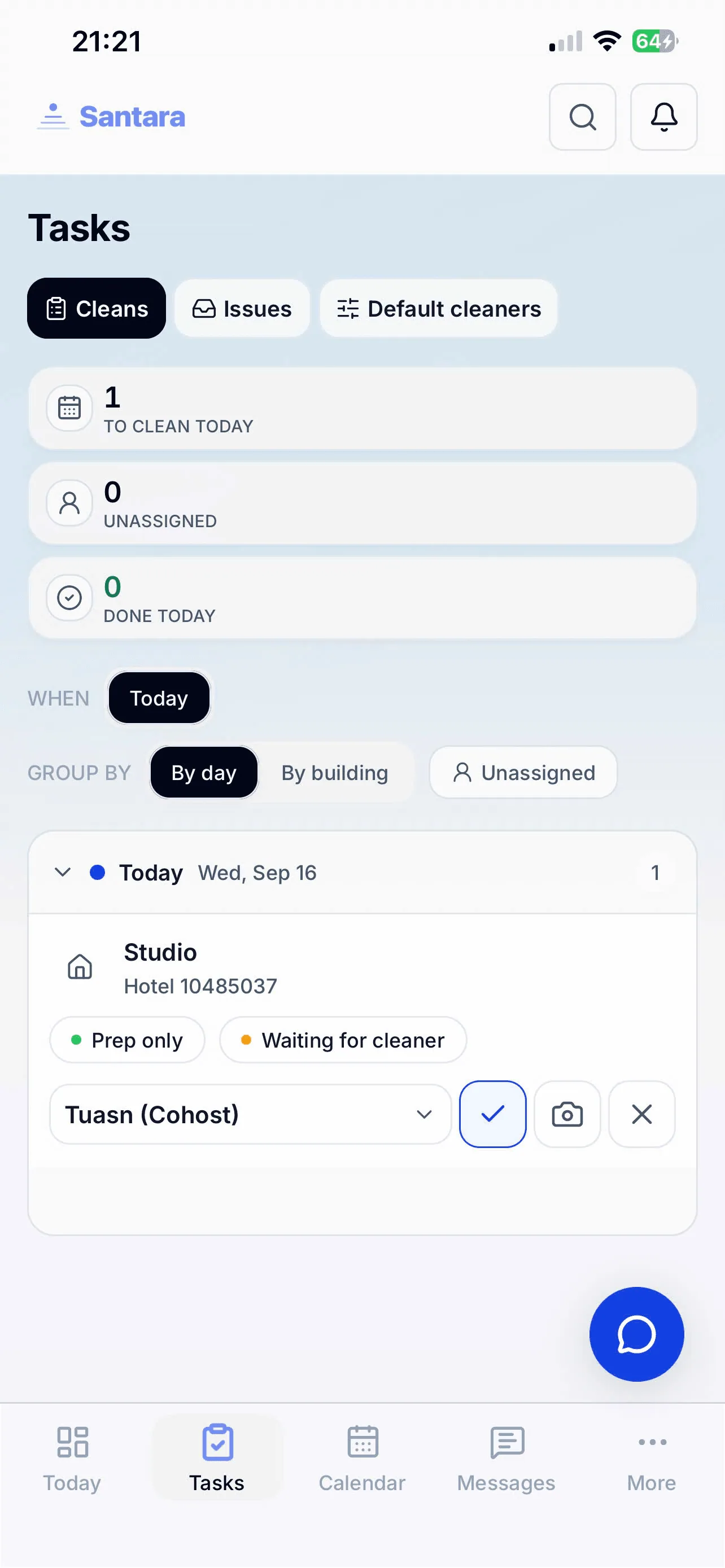 Cleaning Task Board