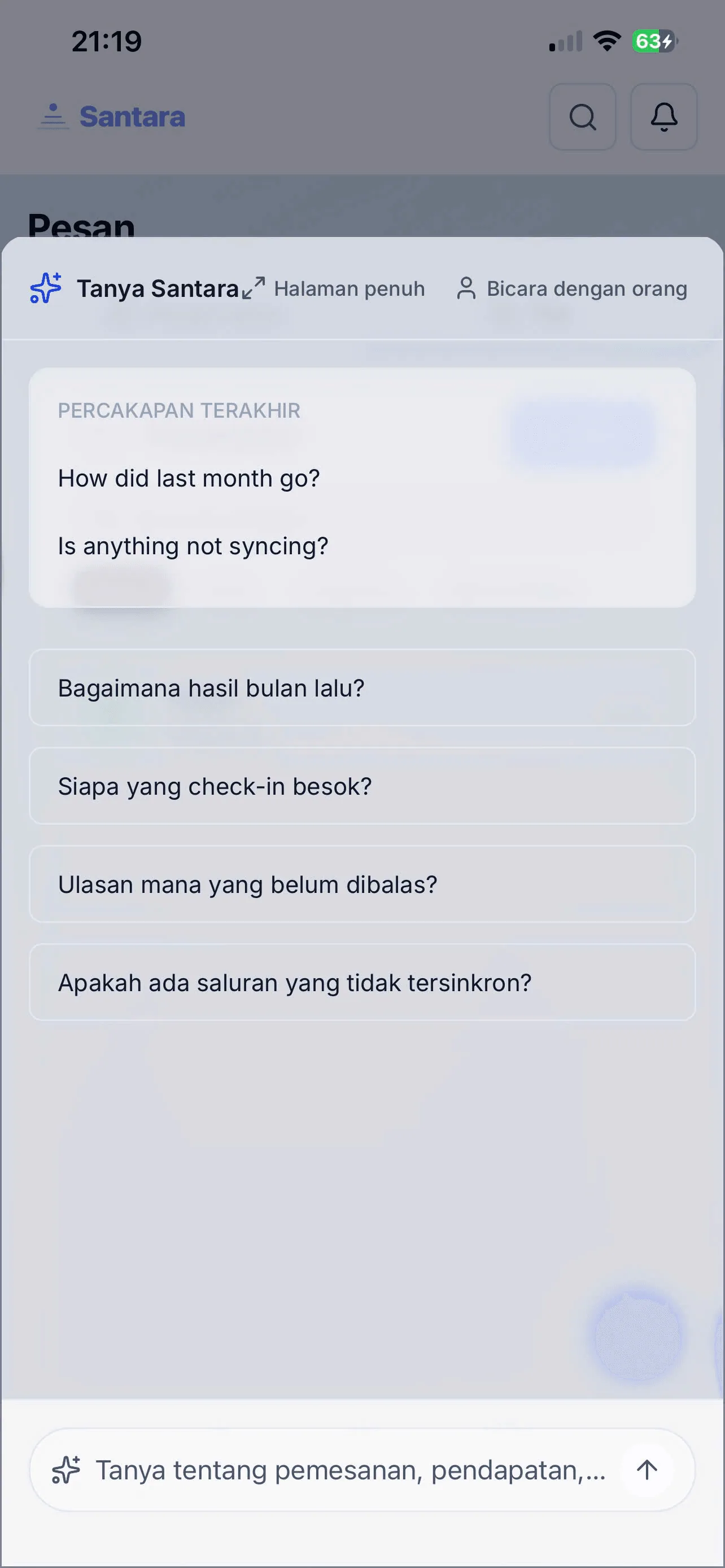 Asisten AI - Ask Santara