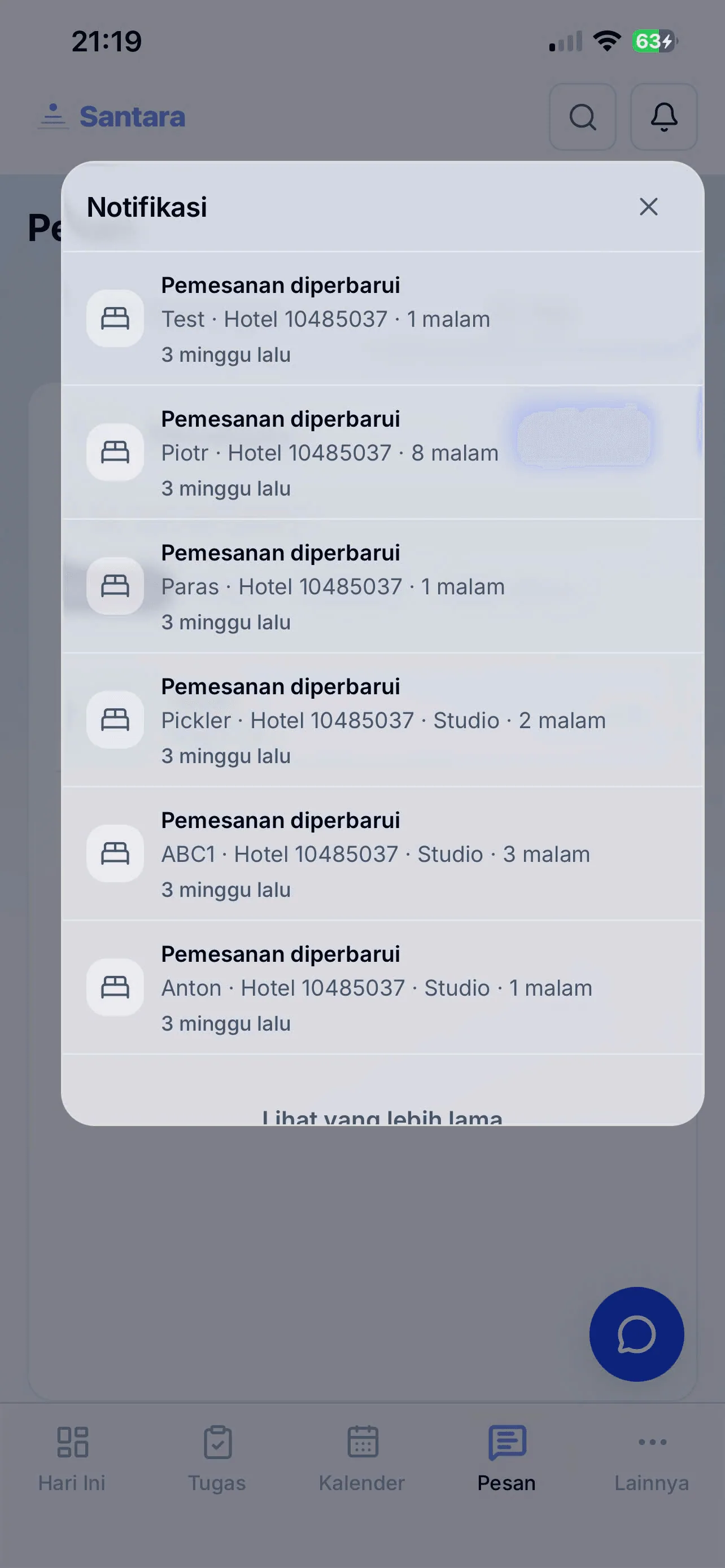 Layar Pemberitahuan