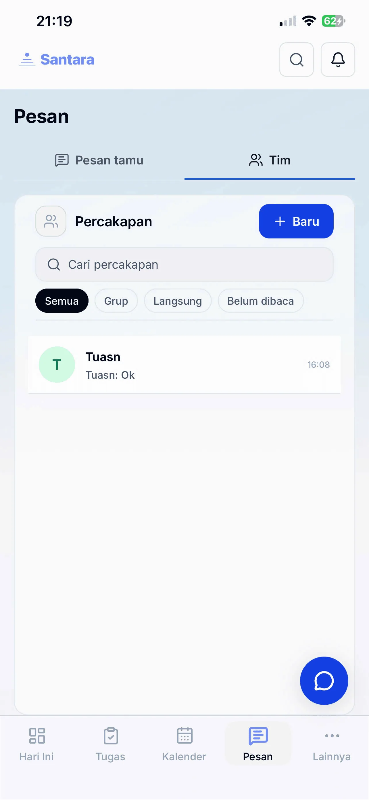 Chat internal tim