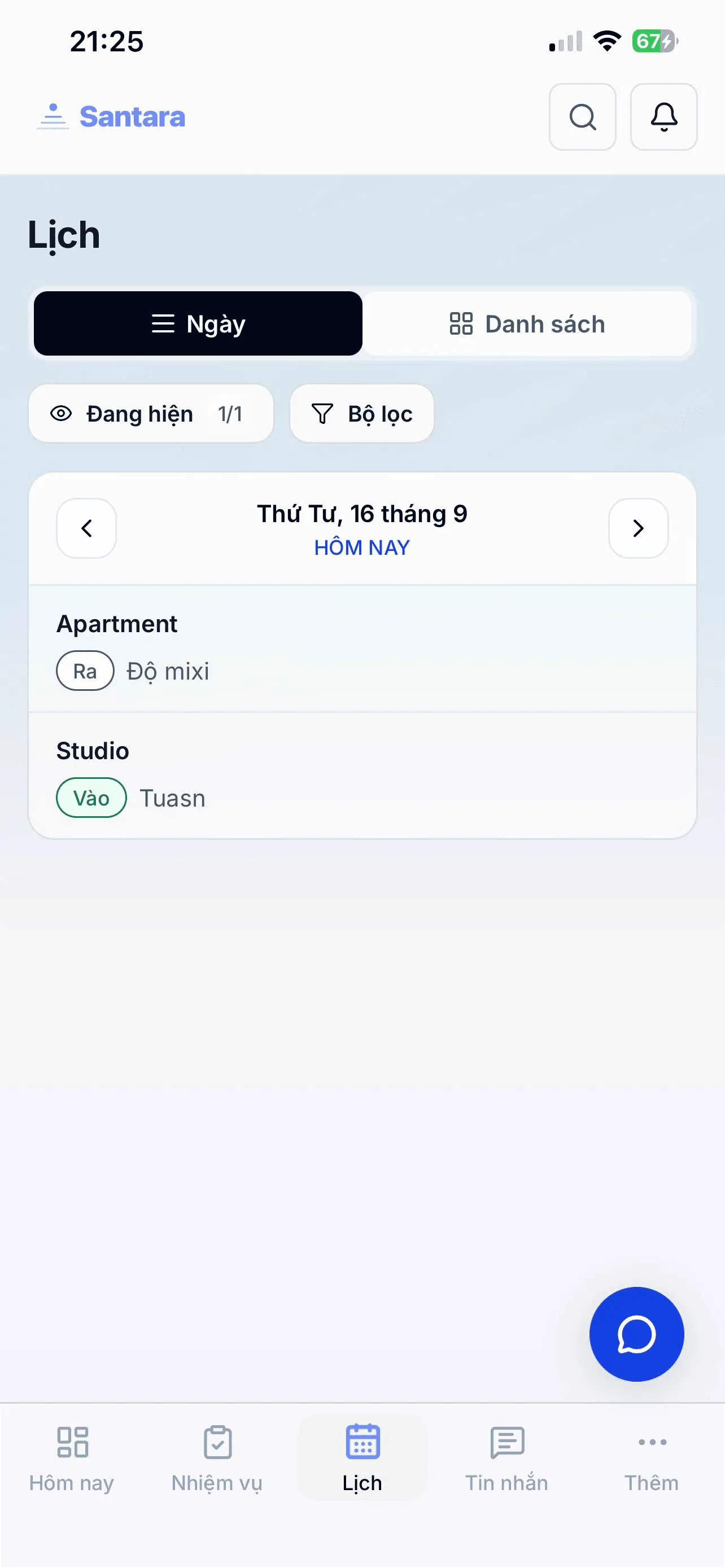 Lịch hợp nhất trên điện thoại