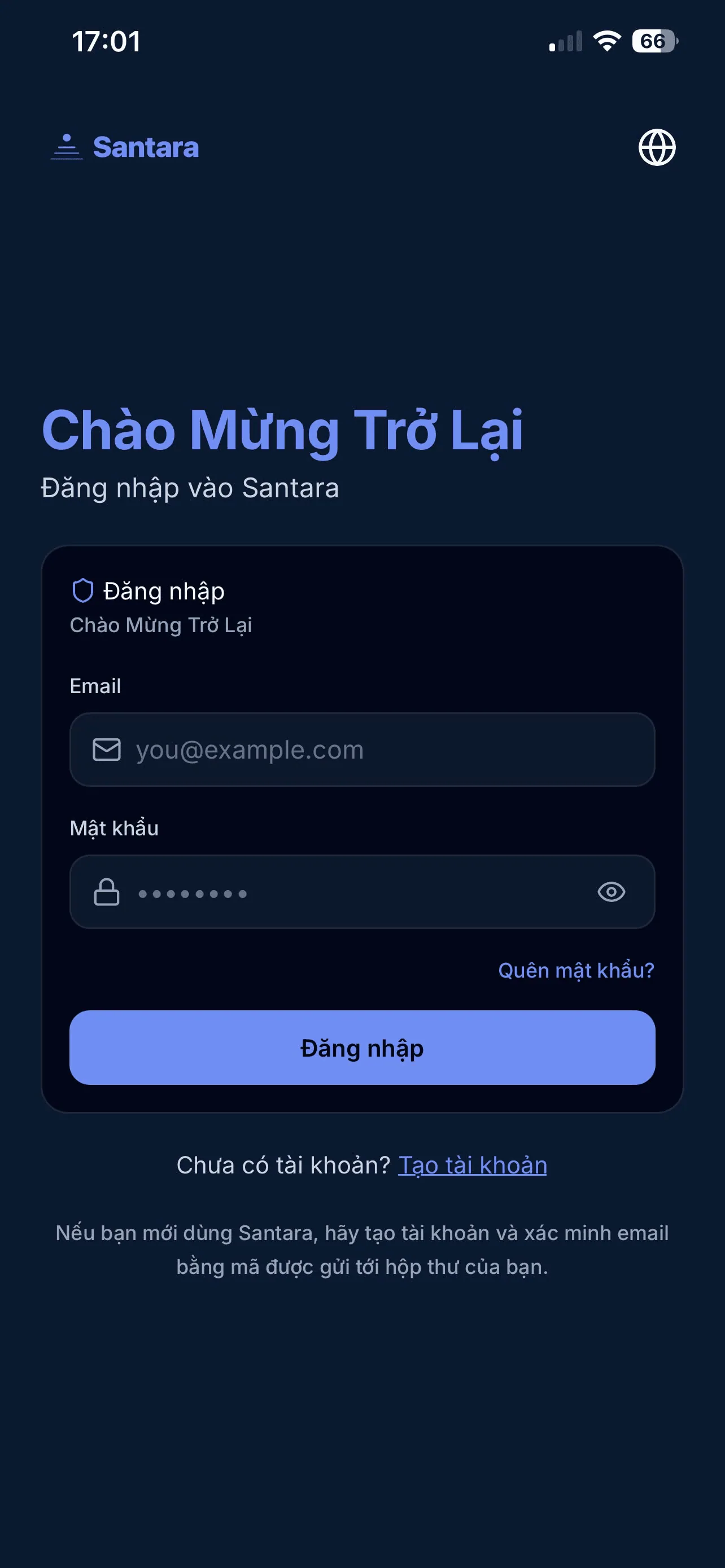 Màn hình Đăng nhập