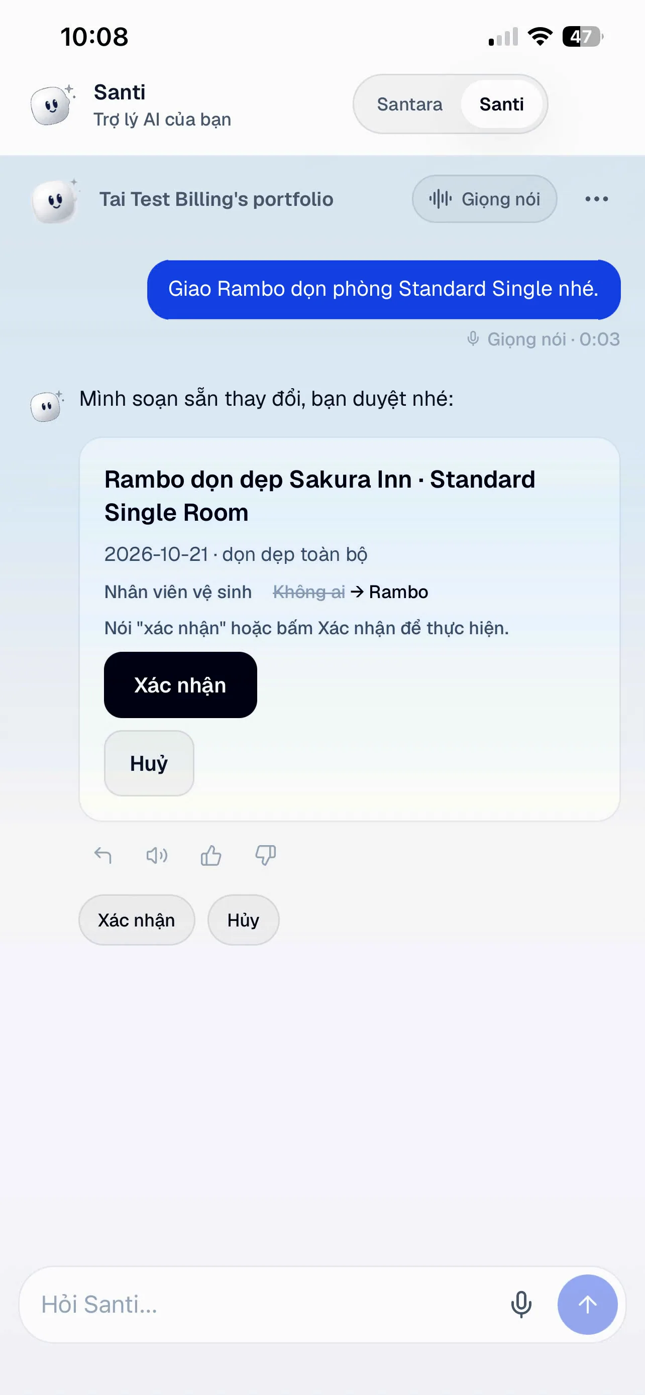 Bước 2: Xác nhận để thực hiện